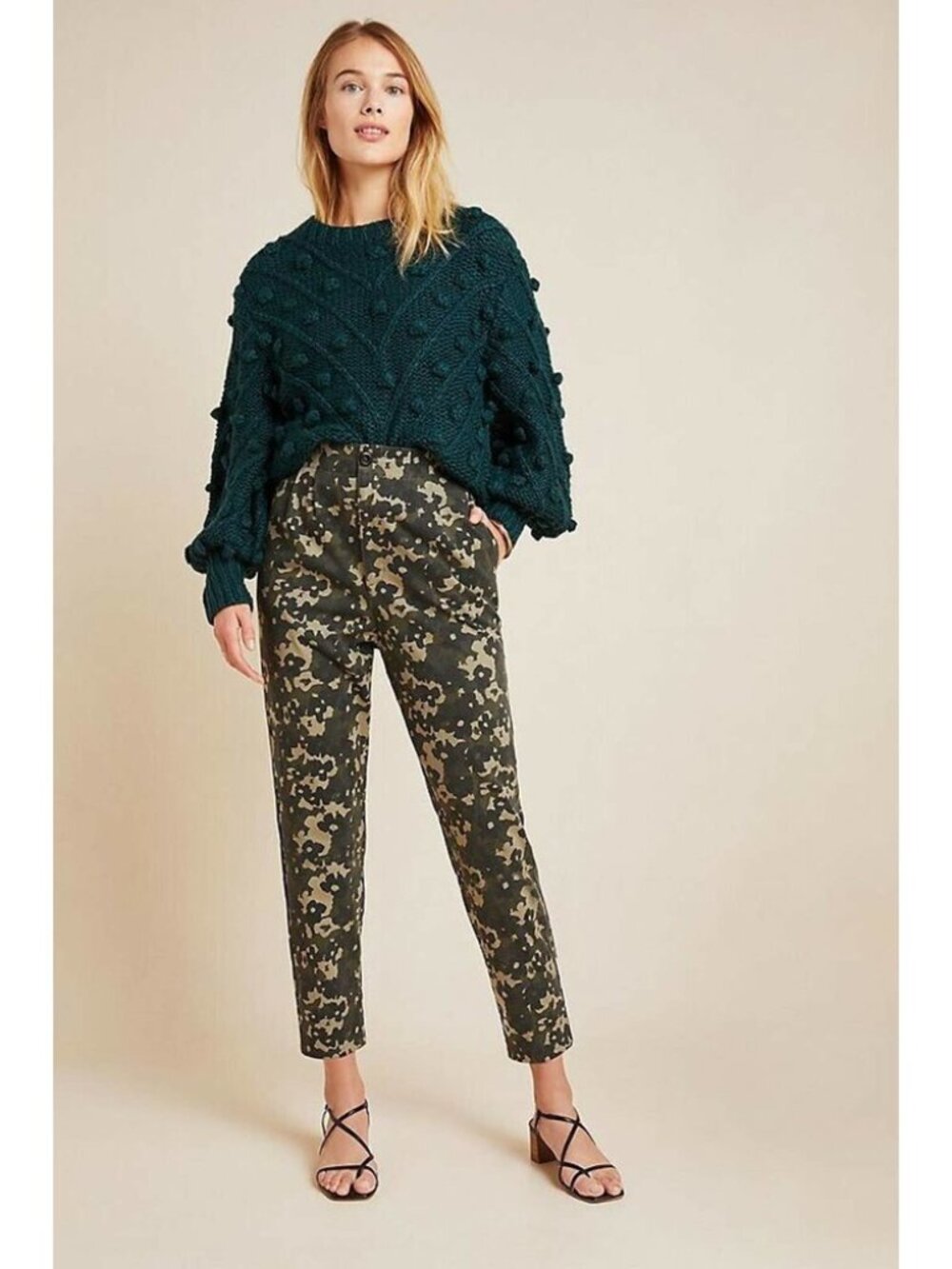 Anthropologie Amadi Camo Floral Print Pants Small